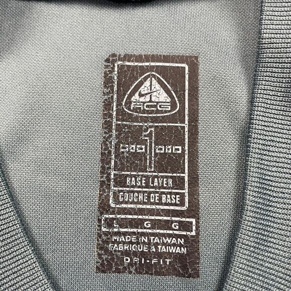 Nike ACG Shirt Mens Large Blue Dri-FIT Base Layer Outdoor Hiking Performance - Picture 6 of 12